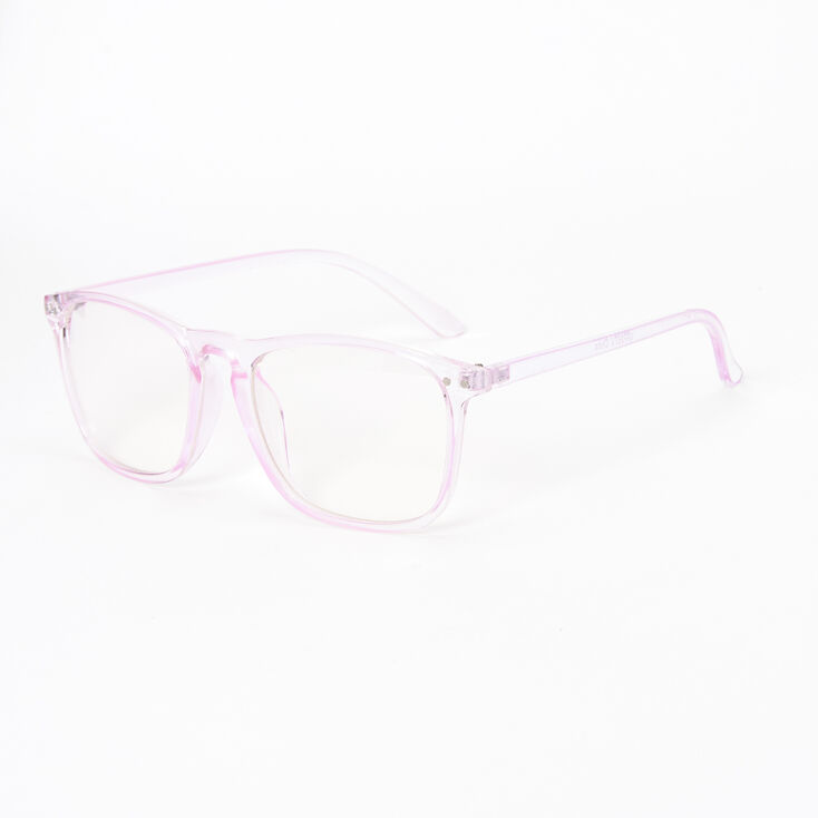 Transparent Retro Clear Lens Frames - Violet,