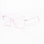 Transparent Retro Clear Lens Frames - Violet,