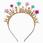 &quot;Happy Birthday&quot; Star Gold-tone Headband,
