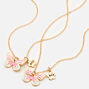 Gold Best Friends Butterfly Pendant Necklaces - 2 Pack,