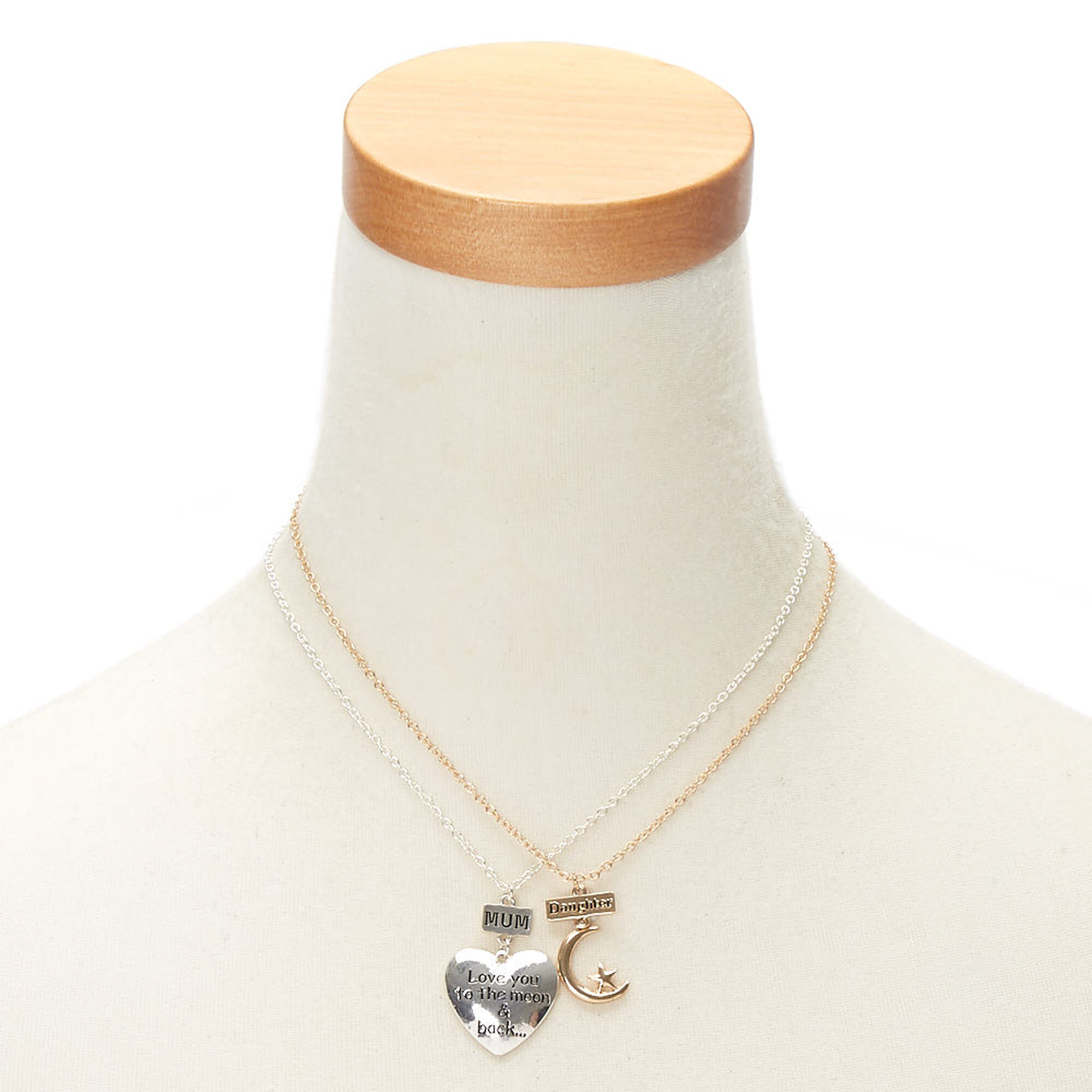 Mother daughter necklace sales claire's