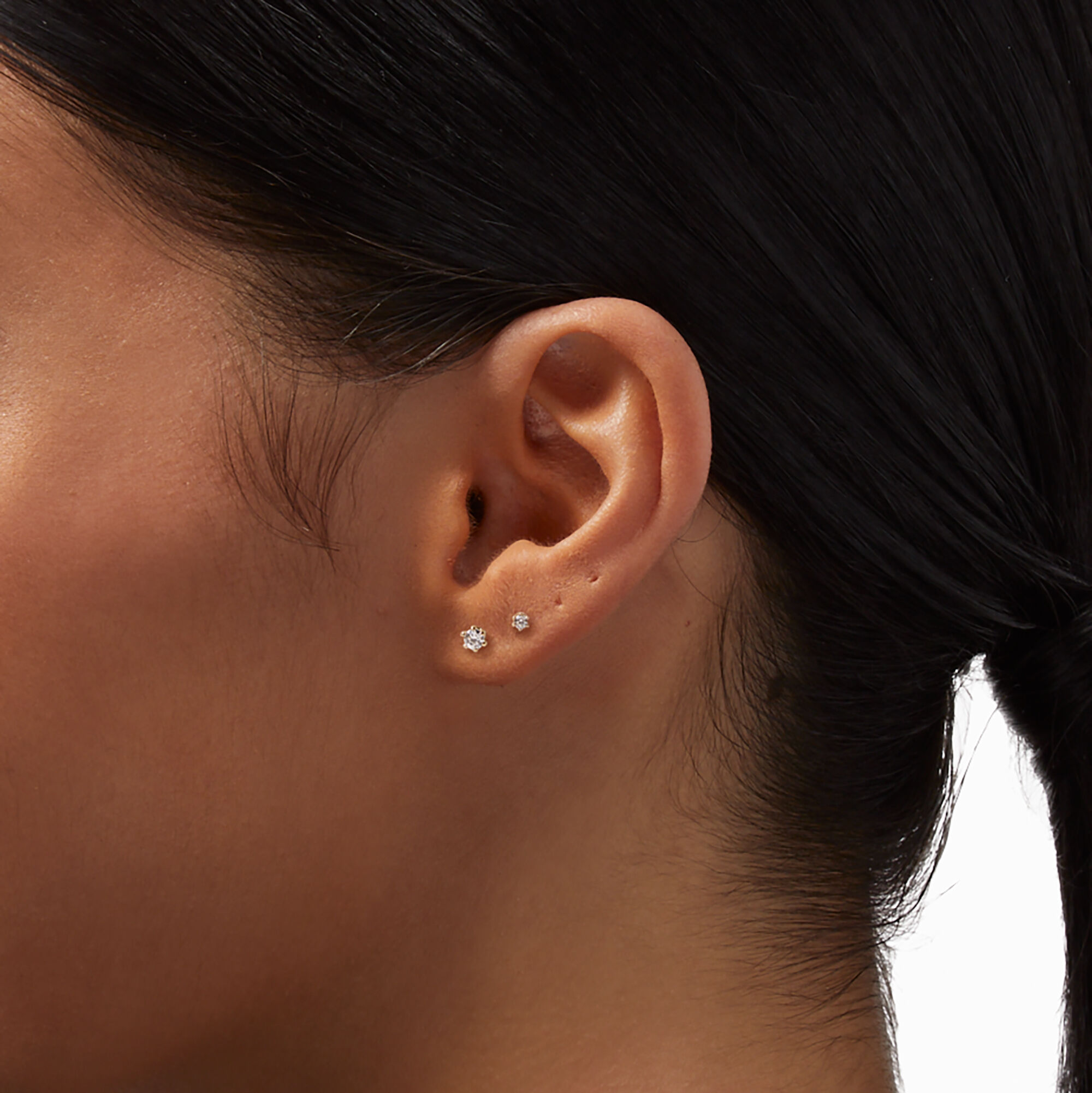 2 piercing top earring set
