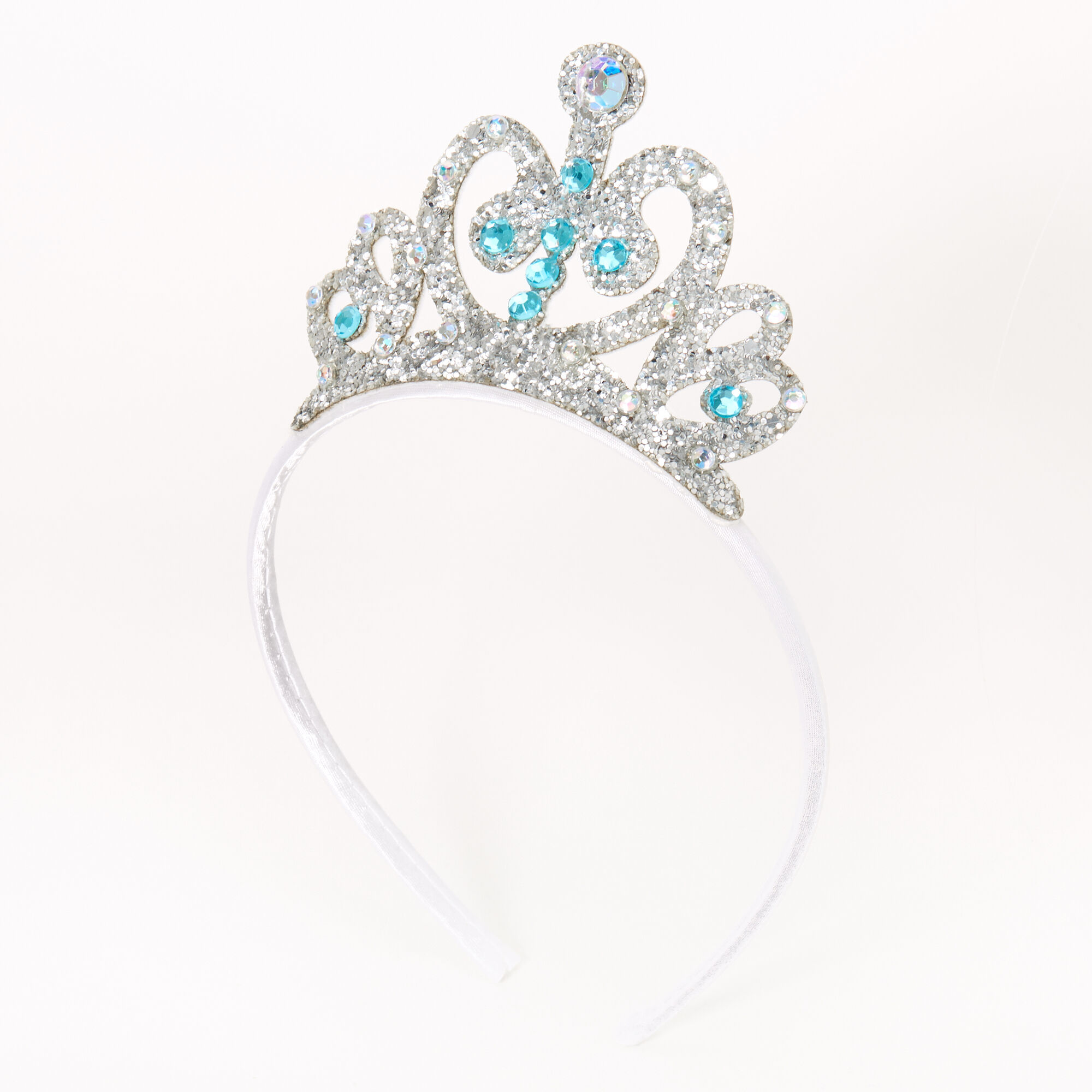 Claire's Club Tiara Headband - Silver,