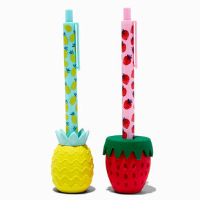 Pineapple &amp; Strawberry Pens &amp; Holders Set - 2 Pack,