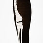 Skeleton Leg Over The Knee Socks - Black,