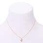 Gold Striped Initial Pendant Necklace - G,