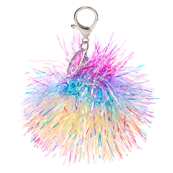 Claire's Porte-clés pompon guirlandes arc-en-ciel