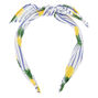Pineapple Stripe Knotted Bow Headband - Yellow,