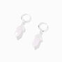 Pink Mystical Gem 10mm Huggie Hoop Drop Earrings,