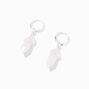 Pink Mystical Gem 10MM Huggie Hoop Drop Earrings,