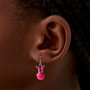 Pom Pom Winter Animal 0.5&quot; Drop Earrings - 6 Pack,