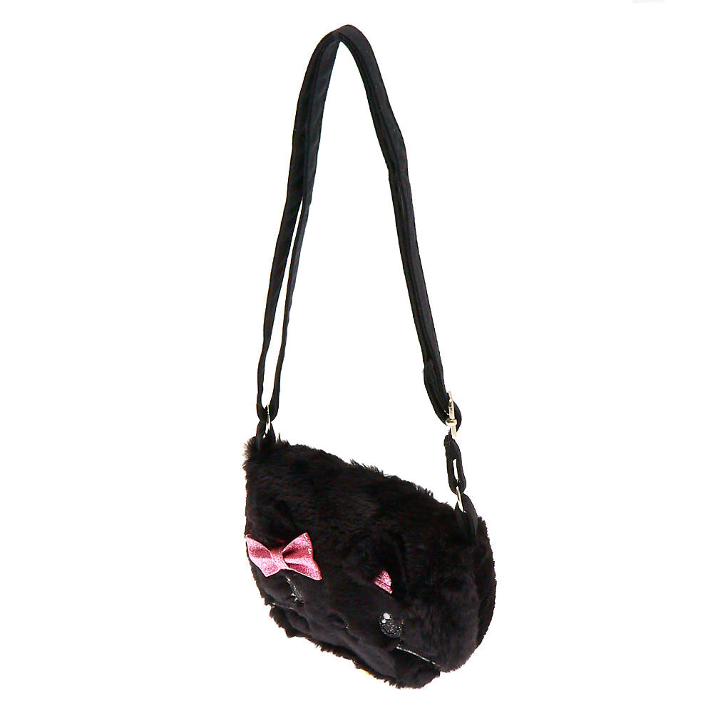 Claire's Club Cat Crossbody Bag - Black,