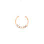 Rose Gold-tone Stainless Steel Crystal Faux Septum Nose Ring,