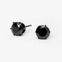 C LUXE by Claire&#39;s Black Titanium Cubic Zirconia 7mm Round Stud Earrings,