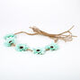 Daisy Flower Tie Headwrap - Mint,