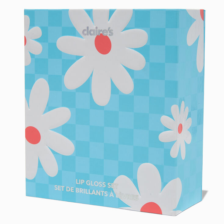 Blue Daisy Mini Book Lip Gloss Set,