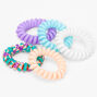Pastel Tropical Spiral Hair Bobbles - 5 Pack,