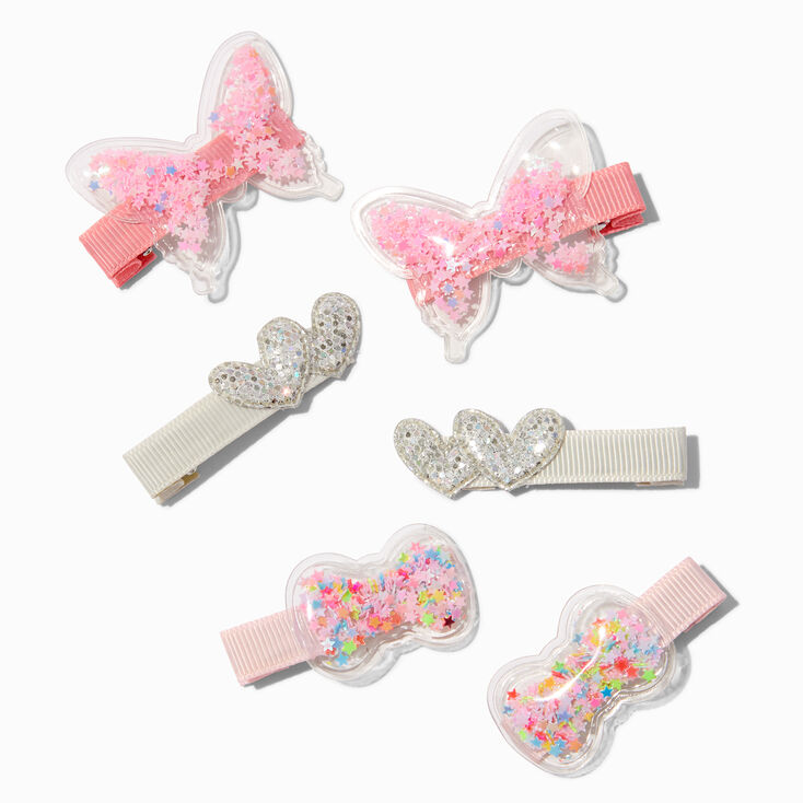Claire&#39;s Club Mixed Shaker Hair Clips - 6 Pack,