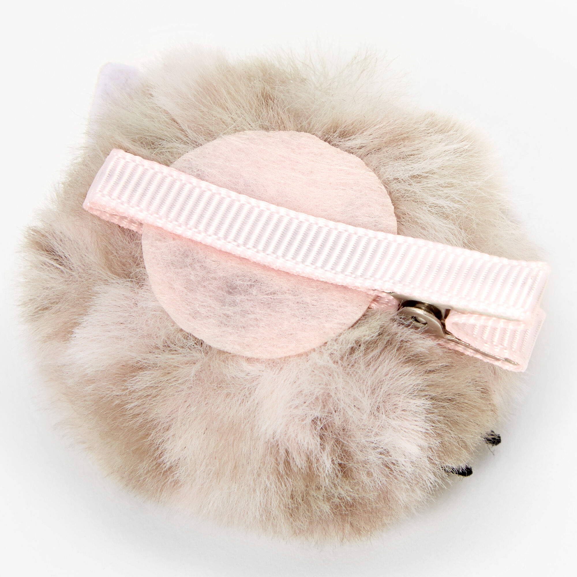 Claire's Club Pink Cat Pom Hair Clips - 2 Pack,
