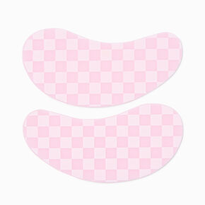 Pink &amp; White Checkered Gel Under Eye Patches - 2 Pack,