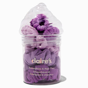 Purple Ice Cream Hair Ties &amp; Scrunchies - 12 Pack,