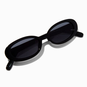 Lunettes de soleil ovales noires,