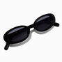 Lunettes de soleil ovales noires,
