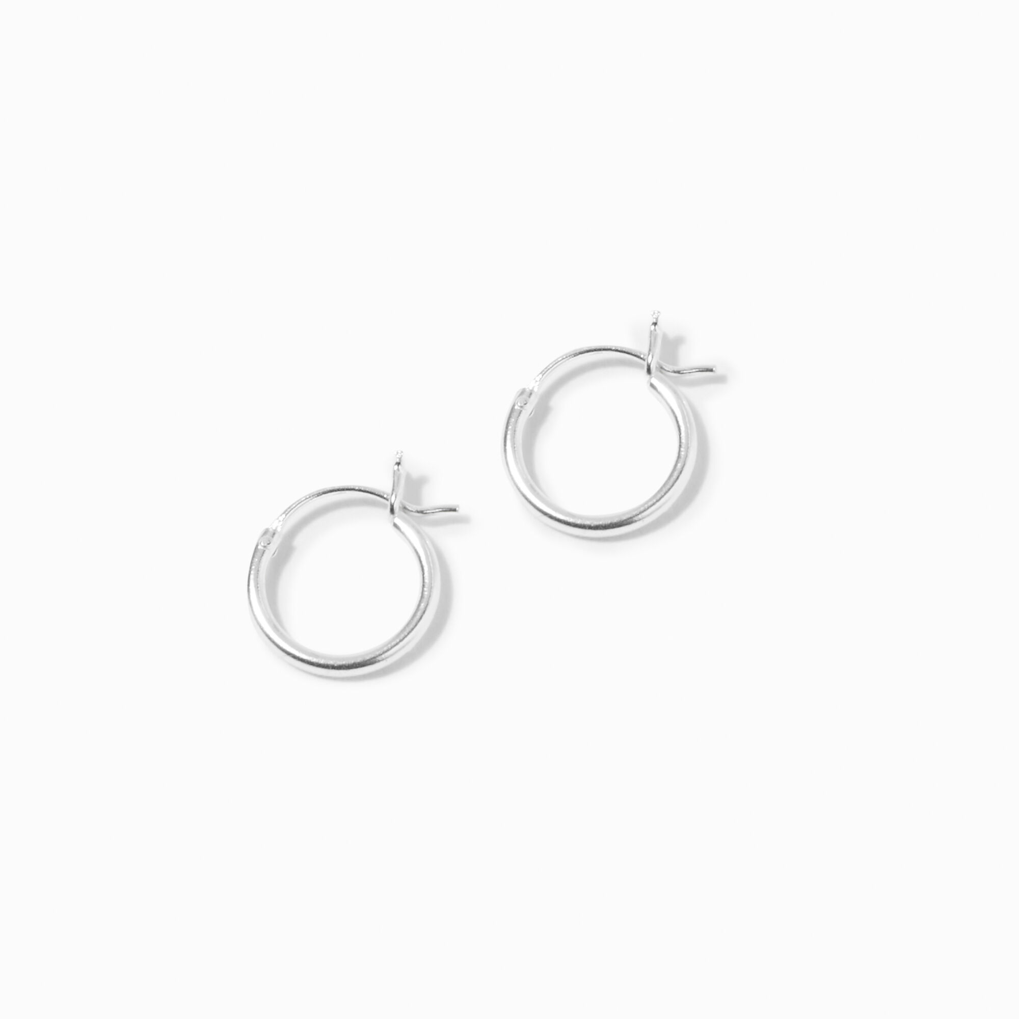 View Claires Hinged Hoop Earrings Silver information