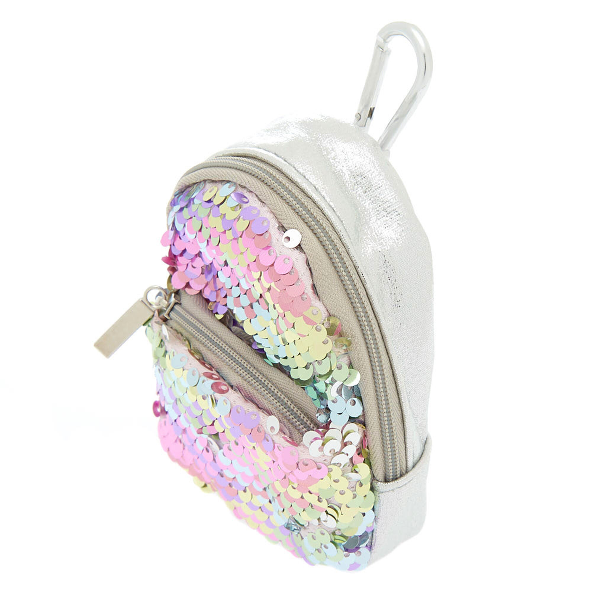 Mini Backpack Keychain Silver Claire S
