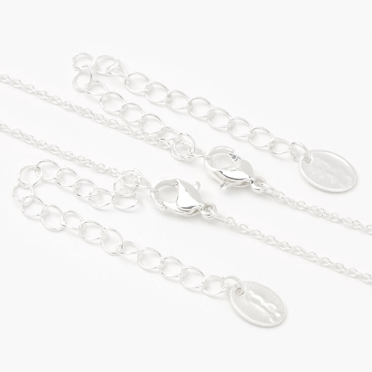 Colliers &agrave; pendentif diamant d&rsquo;imitation phosphorescent best friends - Lot de 2,