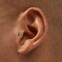 Stainless Steel 16G Cubic Zirconia Crown Tragus Flat Back Earring,