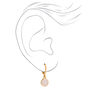 18k Gold Plated One 10MM Enamel Happy Face Hoop Earring,