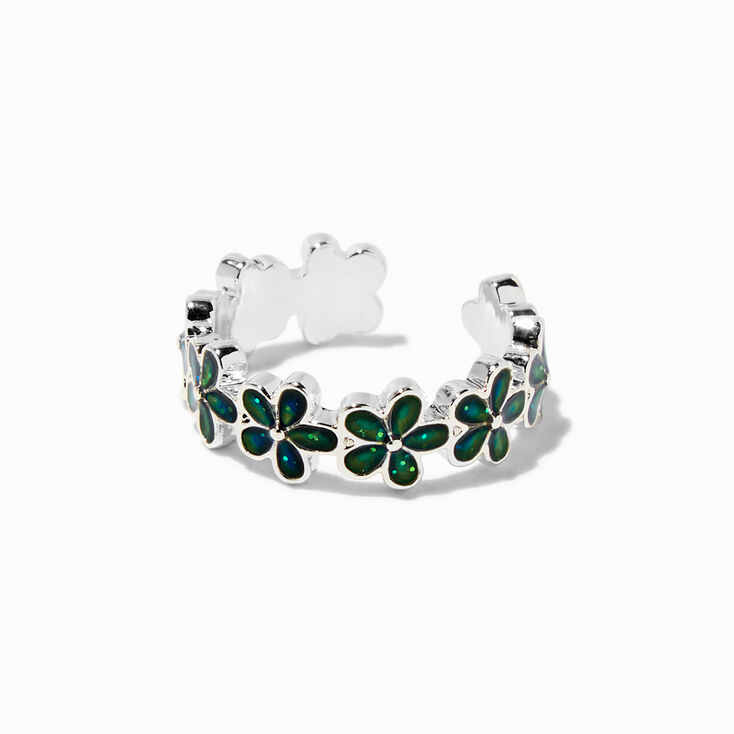 Silver-tone Daisy Band Mood Ring,