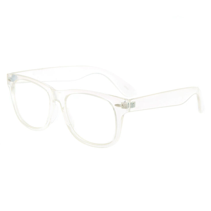 Holographic Retro Clear Lens Frames - Clear,