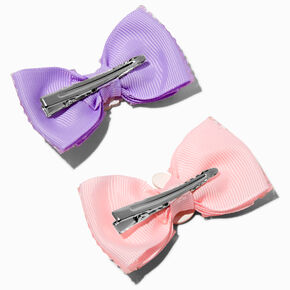 Sequin Easter Pastel Hair Bow Clips - 2 Pack,