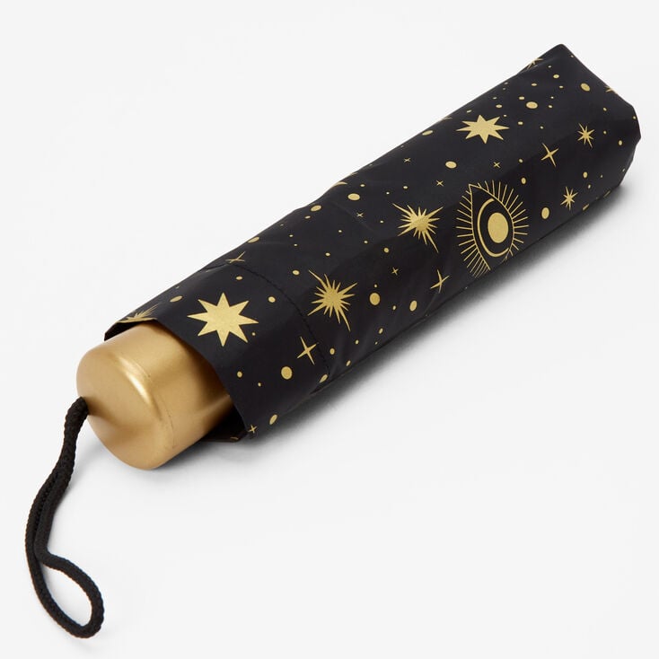 Black &amp; Gold Constellations Umbrella,