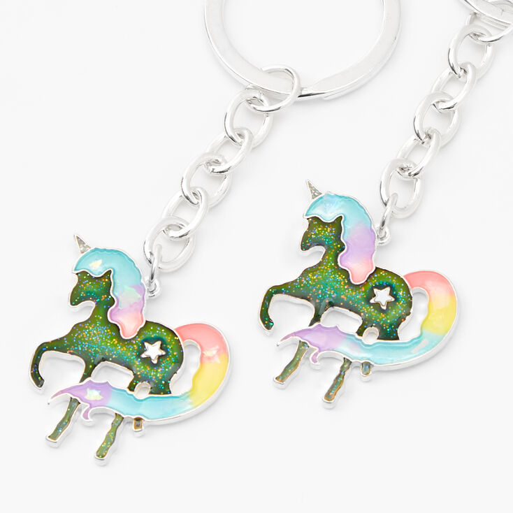 Rainbow Unicorn Best Friends Mood Keychains - 5 Pack,