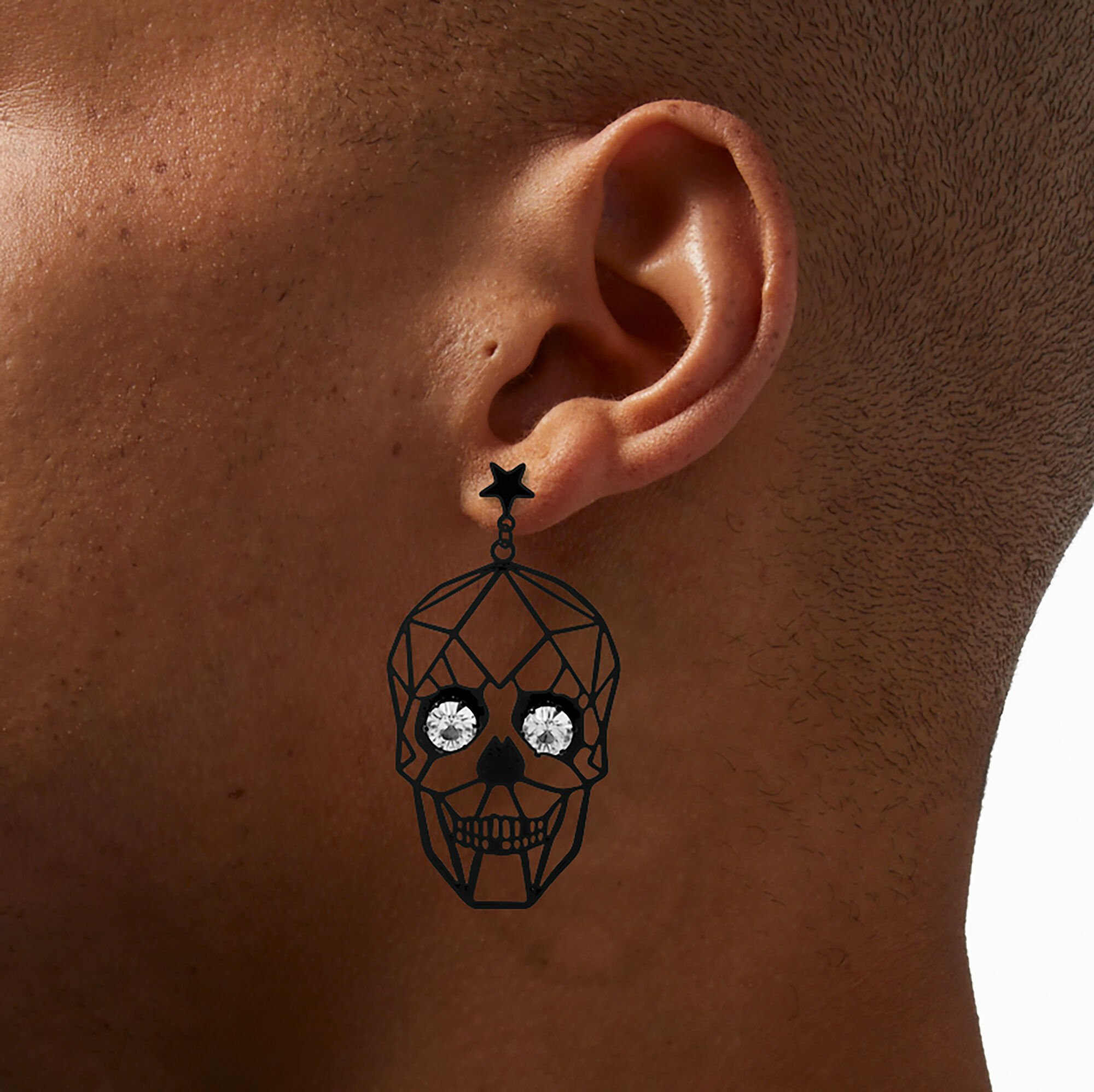 Claire's skeleton earrings on sale
