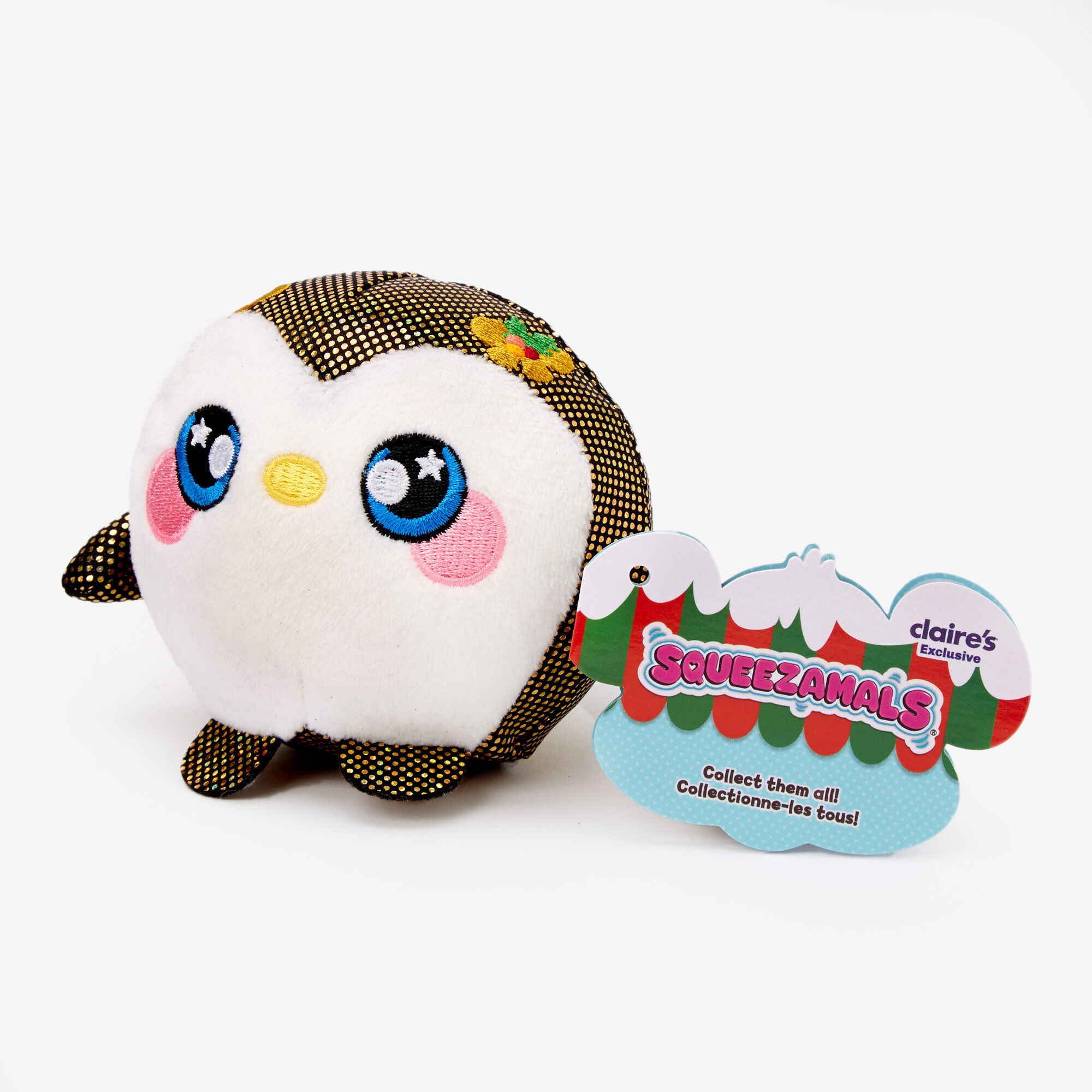 Squeezamals™ Christmas Penguin Soft Toy,