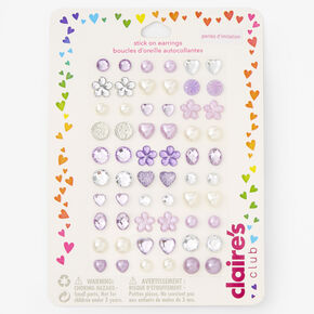 Claire's Club Mermaid Stick On Earrings - 30 Pack