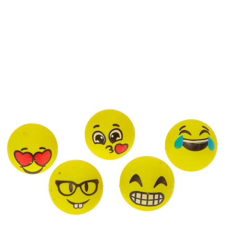 Emoji Erasers - Yellow, 5 Pack,