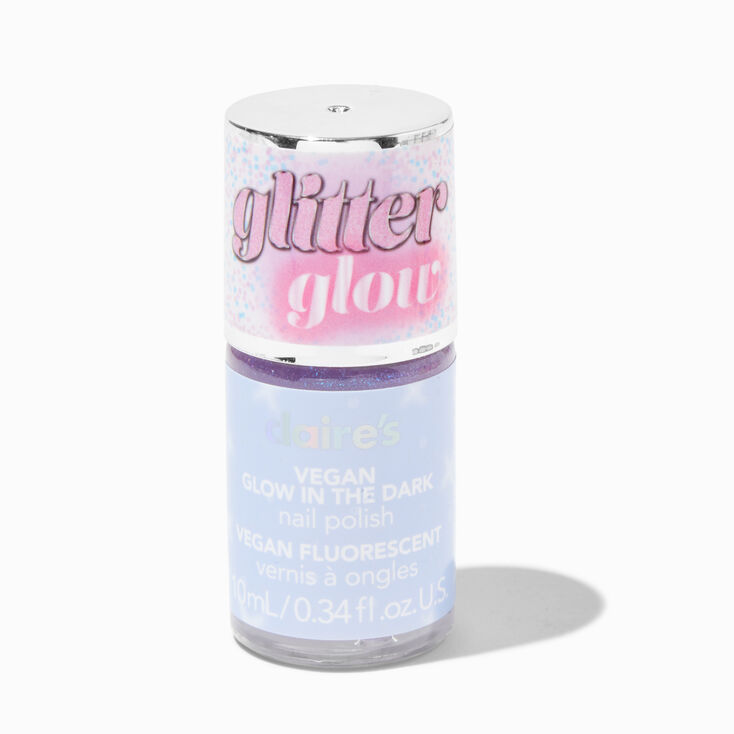 Glitter Glow Vegan Glow in The Dark Nail Polish - Periwinkle,