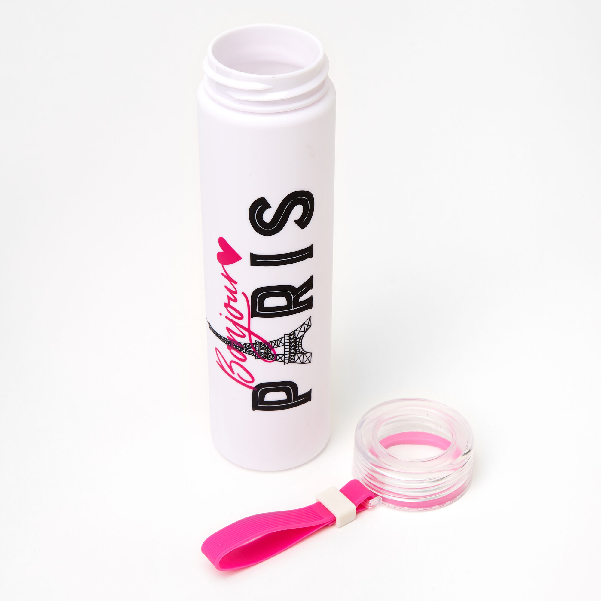 Bonjour Paris Water Bottle - White,