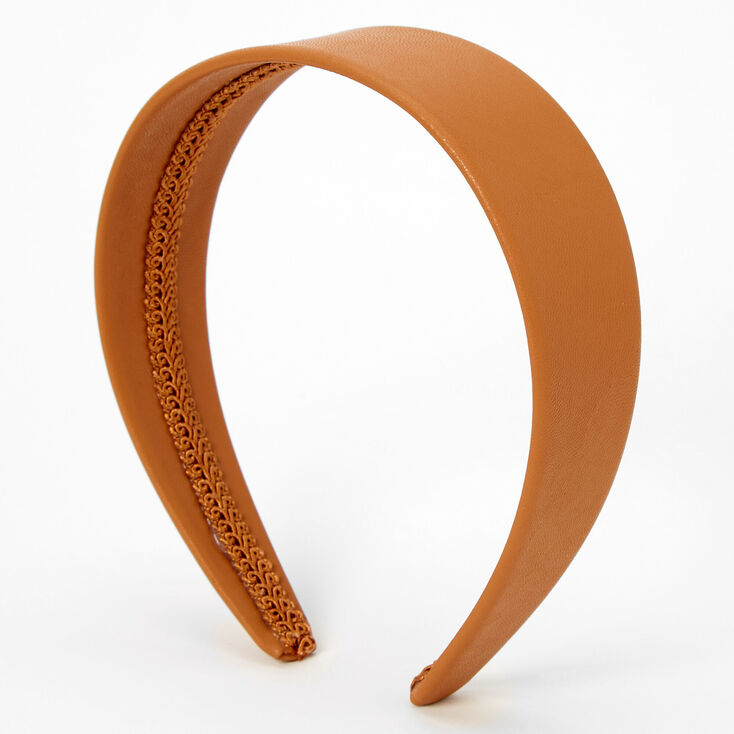 PU Wide Headband - Tan,