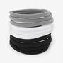 Black, Gray, &amp; White Rolled Hair Ties - 10 Pack,