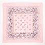 Bandeau bandana motif cachemire - Rose p&acirc;le,