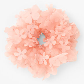 Giant Confetti Daisy Orange Hair Scrunchie,