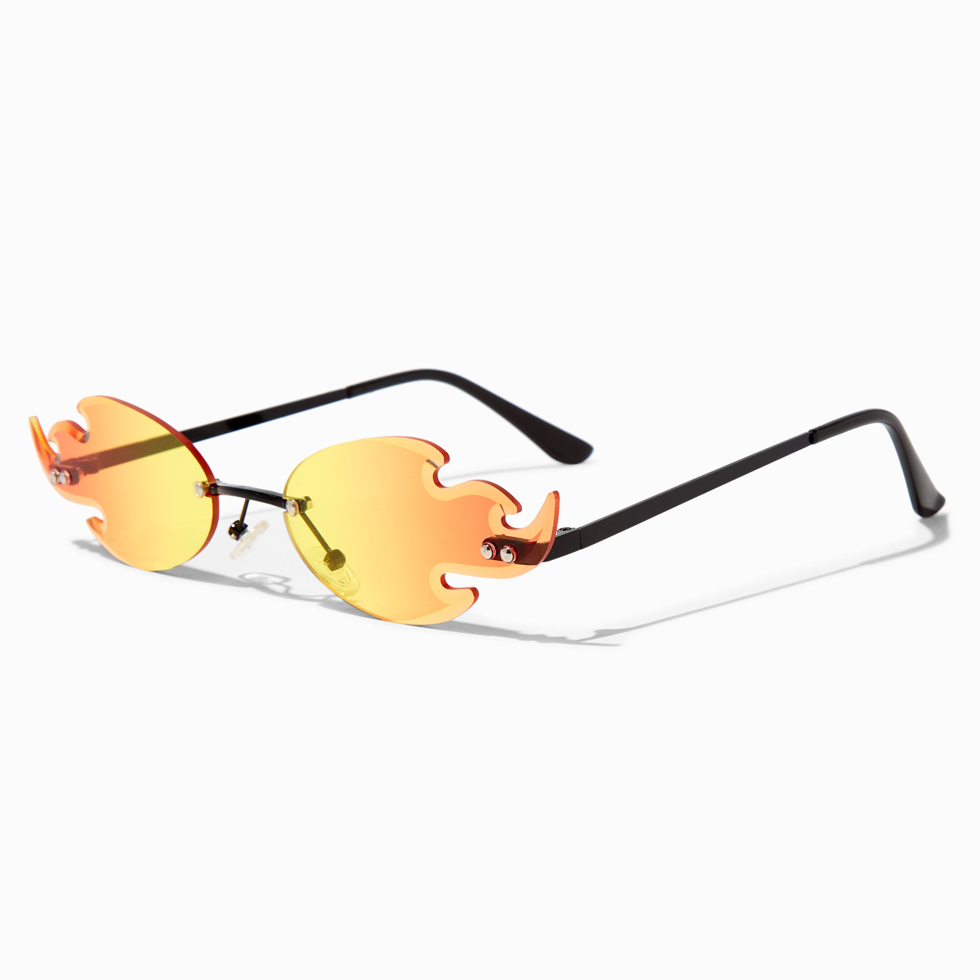 Faded Orange Flame Shaped Sunglasses