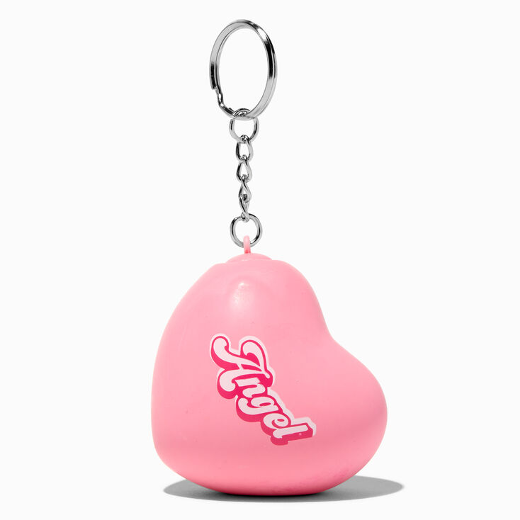 Angel Pink Heart Stress Ball Keychain
