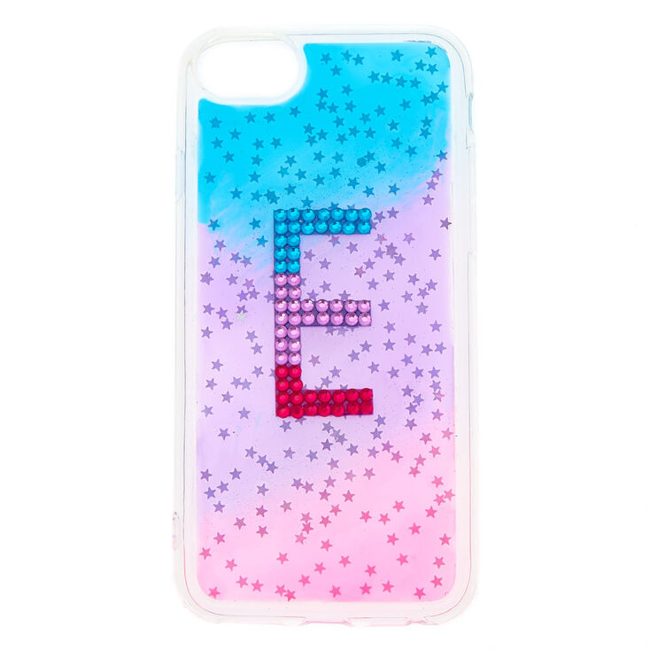 Ombre Star E Initial Phone Case - Fits iPhone 6/7/8,
